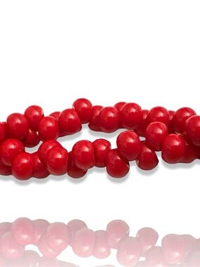 Vintage 4mm Orangey Red Glass Beads for Crafts and Jewelry Making